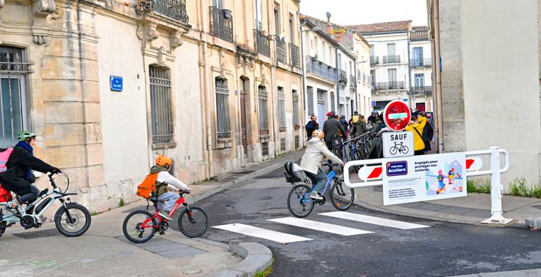 La rue Sainte-Lucie, devant l'école Condorcet, est définitivement piétonisée - ©F. Damerdji