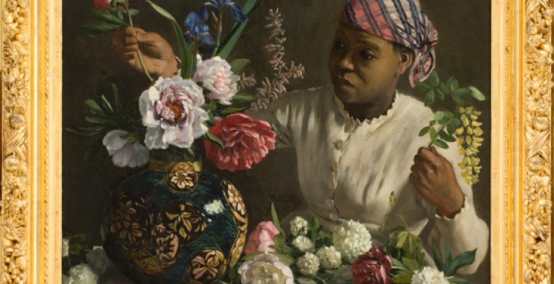 La jeune femme aux pivoines de Bazille