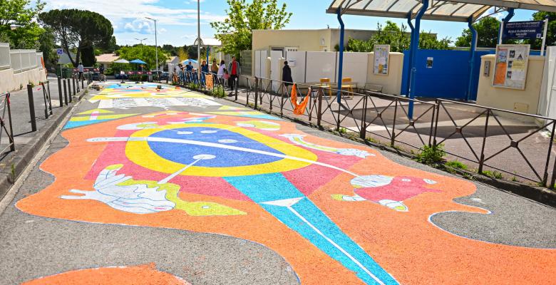 Fresque entrée - École Galilée 