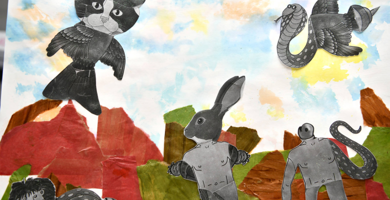 Les créations des enfants exposées à la Maison pour tous l’Escoutaïre