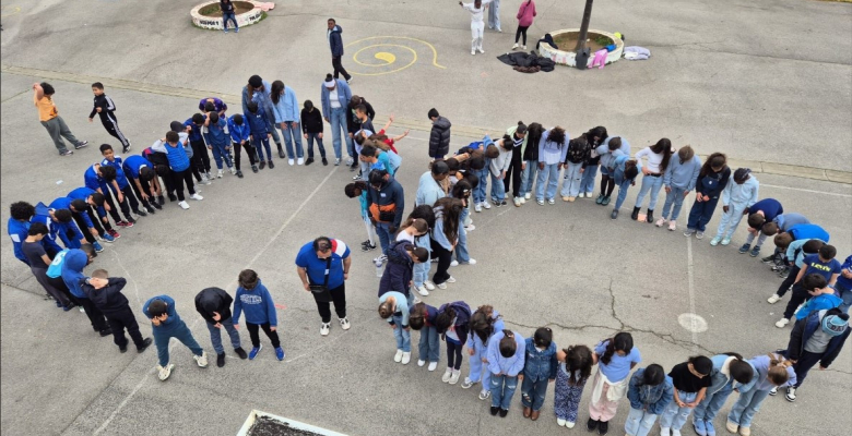 Les participants au Tous en bleu Challenge