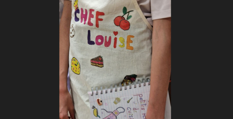 Les enfants ont même conçus leurs propres tabliers de chef
