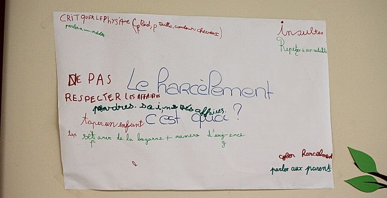 Atelier harcèlement - École Voltaire